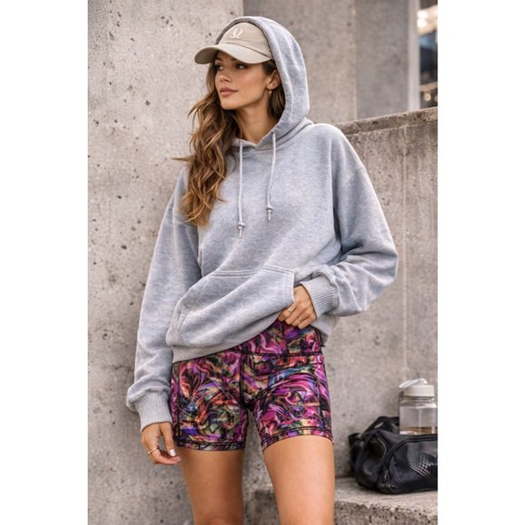 lululemon athletica Pants - Lululemon Fast & Free High-Rise Crop 8" Shorts in Hyper Flow Pink Multi Pattern